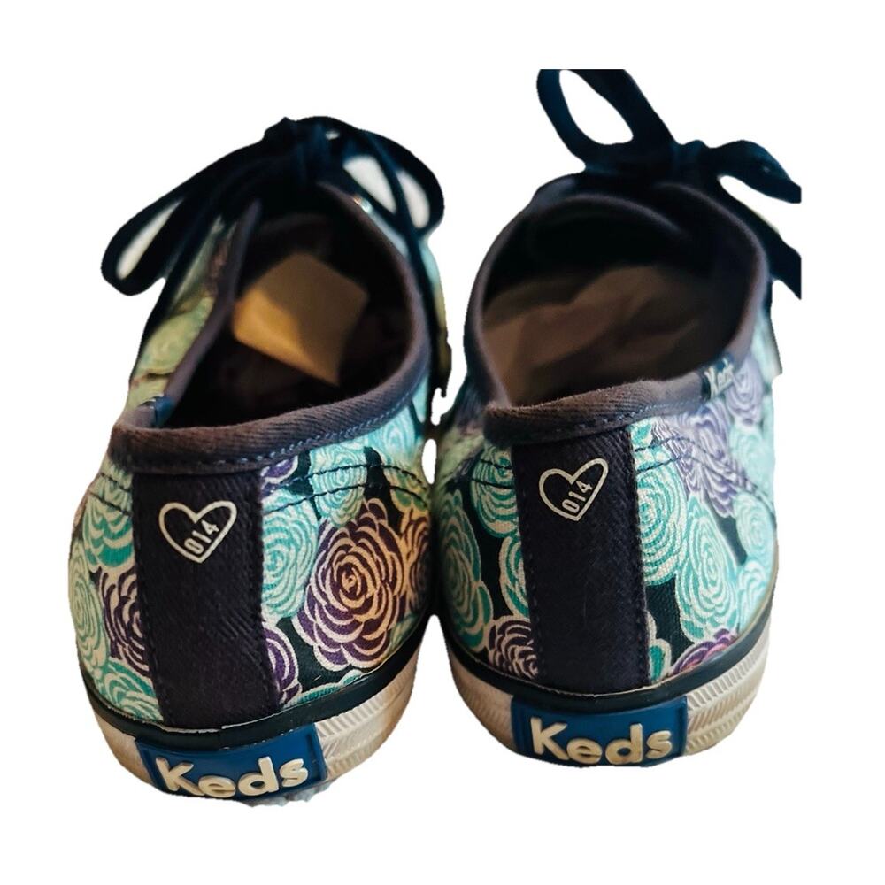 Taylor Swift Limited Collection Keds Champion Rose Sz 8.5 Blue Purple Floral - Picture 6 of 10